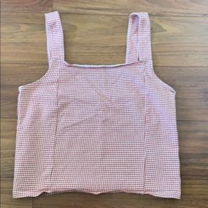 American Eagle Pink Checkered Tank Top